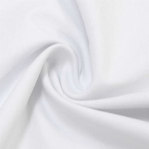 Tecido Brim Leve Puro Algodão em Cores Lisas Cor Branco, Pantone: White 