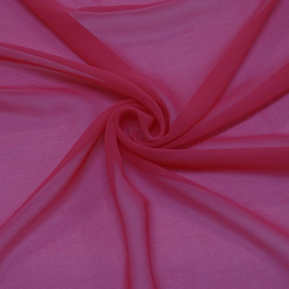 Tecido Crepe Chiffon Cor Pink, Pantone: 17-1842TCX Azalea na Monalisa  Tecidos Finos