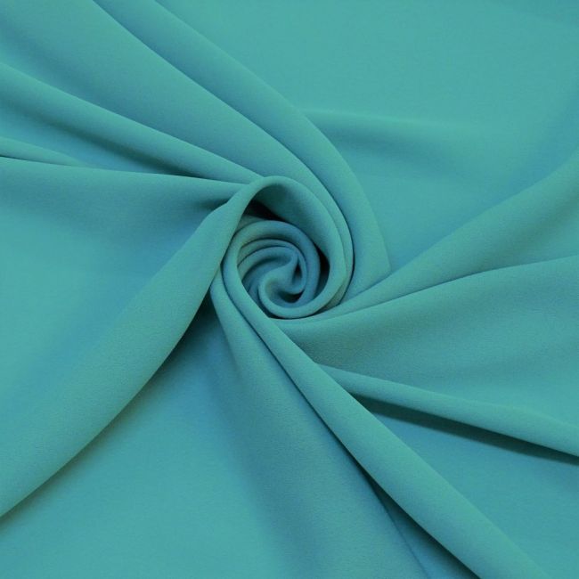 Tecido Crepe Georgete Premium Cor Azul Tiffany Fosco, Pantone: 15-5217TCX Blue Turquoise 