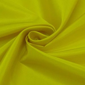Tecido Tafetá Toque de Seda Cor Amarelo Canário 