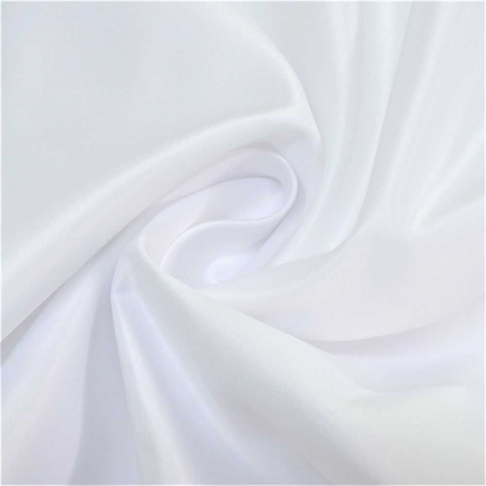 Tecido Tafetá Toque de Seda Branco, Pantone: White