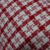Tecido Alfaiataria Tweed Com Lã, Cores Vermelha e Off White 