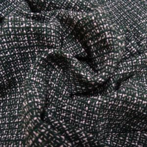 Tecido Alfaiataria Tweed , Cores Verde e Branco 