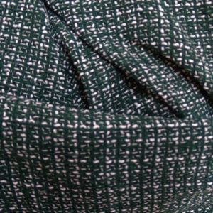 Tecido Alfaiataria Tweed , Cores Verde e Branco 