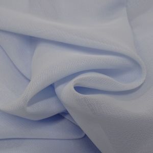 Tecido Crepe Chiffon Azul Céu, Pantone: 13-4202 Ice Water  