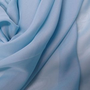 Tecido Crepe Chiffon Cor Azul Turquesa, Pantone: 13-4810 TCX Limpet Shell
