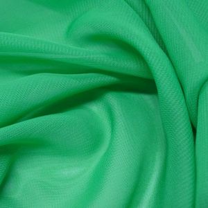 Tecido Crepe Chiffon Cor Verde Cítrico, Pantone: 15-6340 TCX Irish Green