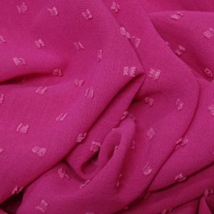 Tecido Crepe Duna Air Flow Flocado, Cor Fúcsia Pink , Pantone: 17-2031TCX Fuchsia Rose   