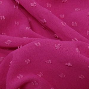 Tecido Crepe Duna Air Flow Flocado, Cor Fúcsia Pink , Pantone: 17-2031TCX Fuchsia Rose   