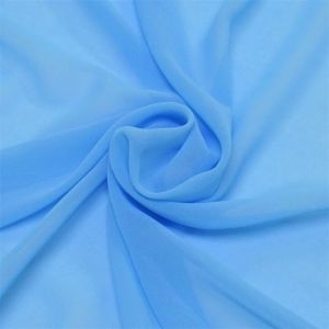 Tecido Crepe Georgete Premium Cor Azul Celeste Escuro, Pantone: 16-4132TCX 