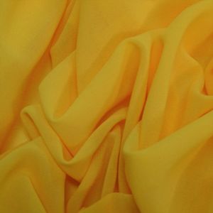 Tecido Crepe Georgete Premium Cor Amarelo Ambar , Pantone: 13-0942TCX Amber Yellow