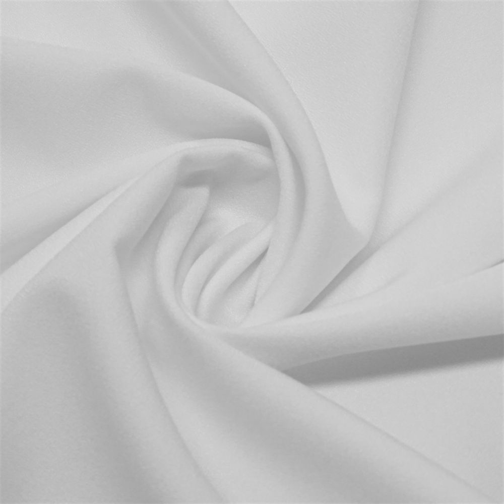 Tecido Crepe Toscana Cor Branca, Pantone: White 
