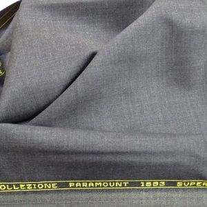 Tecido Lã Fria Pura Paramount, Twill Premium Super 120 S , Cor Cinza Médio 