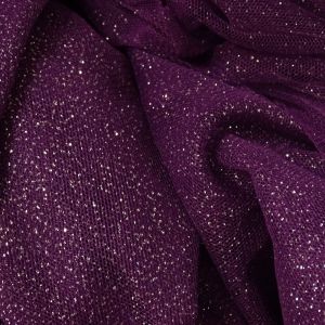 Tecido Microtule De Glitter Cor Fúcsia Escuro Violeta, Pantone: 18-3331 TCX Hyacinth Violet 