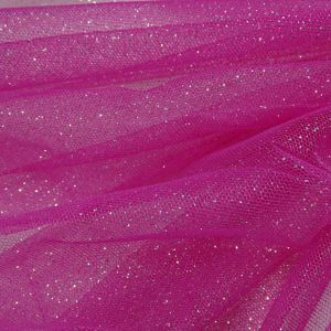 Tecido Microtule De Glitter Cor Pink 