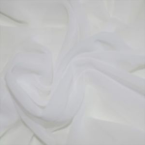 Tecido Mousseline Dior Toque De Seda, Cor Branca, Pantone: White 