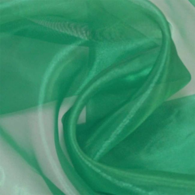 Tecido Organza Cristal Cor Verde Folha 