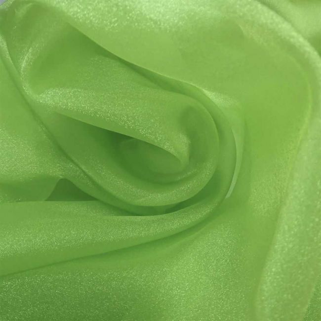 Tecido Organza Premium Poliamida Verde com cor Verde Claro 