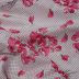 Tecido Percal Bella 150 Fios, Estampa Floral Com Poás Pequenos Cor Vermelho e Rosa 