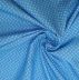 Tecido Tricoline Estampado Design Corações Miúdos em fundo Azul Piscina 