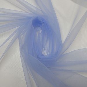Tecido Tule Ilusion Poliamida Premium, Cor Azul Serenity, Pantone: 15-4030 TCX Chambray Blue 