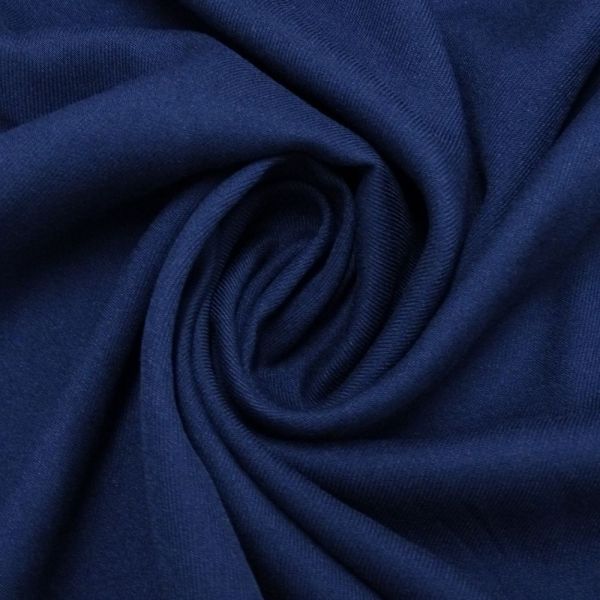 Tecido Viscose Sarjada Pesada Cor Azul Aço Escuro, Pantone: 19