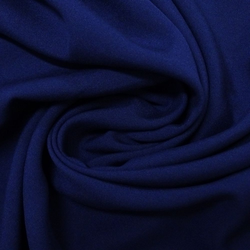 Tecido Viscose Tradicional Cor Azul Marinho Noite, Pantone: 19-3920 TCX Peacoat  